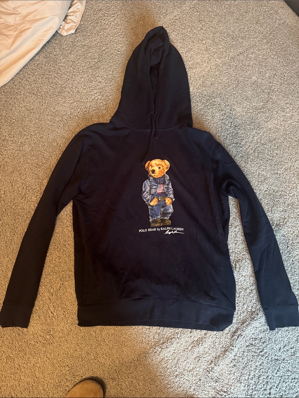 Polo by Ralph Lauren Blue Hoodie with Polo Bear Graphic